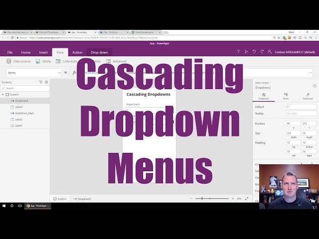 PowerApps Cascading Dropdown - See comments for 2021 version