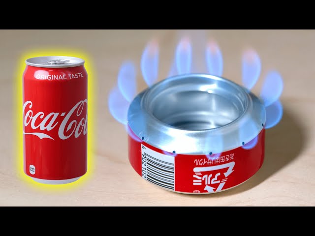 Challenge to recycle Coca-Cola！/ Make a simple alcohol stove (soda can stove)