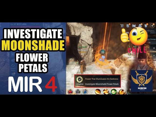 Investigate Moonshade Flower Petals "FLOWER THAT ILLUMINATES THE DARKNESS" | MIR4 Snake Pit Request