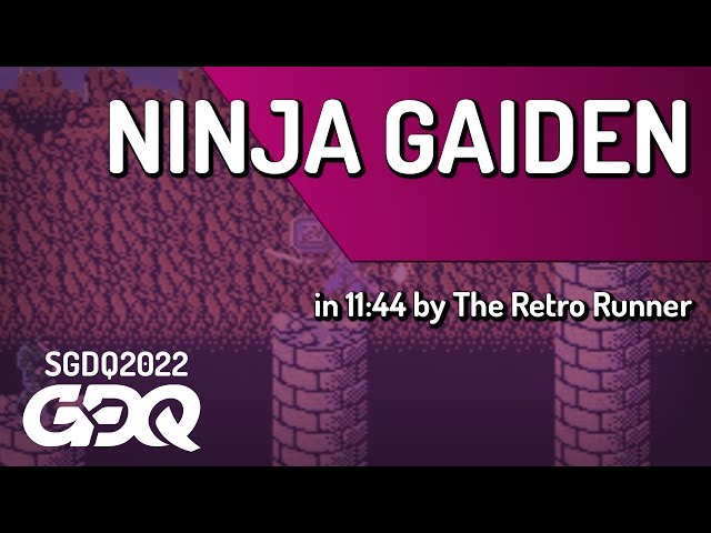Ninja Gaiden by The Retro Runner in 11:44 - Summer Games Done Quick 2022