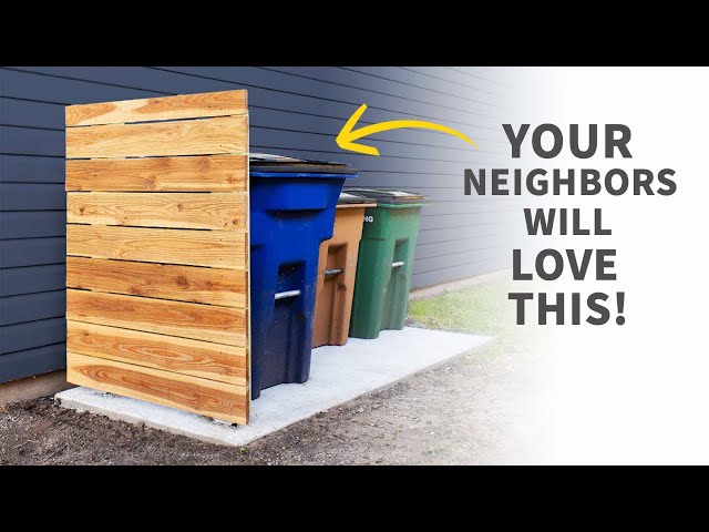 Hide Your Trash Cans With This Easy DIY | Privacy Fence (with plans!)
