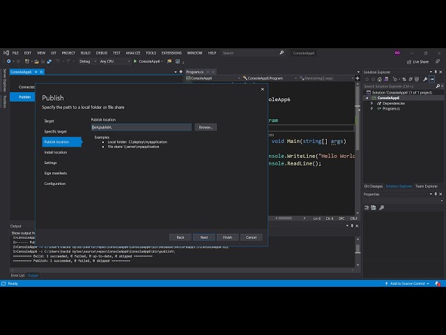 Generate EXE File from C# Project in Visual Studio 2019