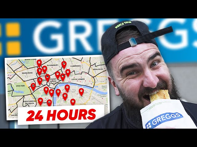 I Ate at EVERY Greggs In London in 24 Hours!