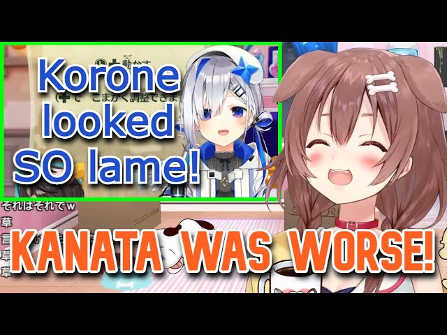 Korone Responds After Seeing a Clip of Kanata Exposing Korone's Terrible Fashion Sense