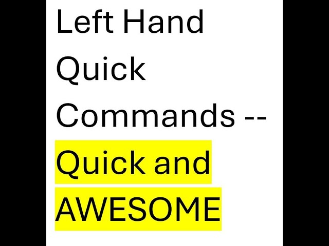 Emacs Left Hand Quick Commands -- Quick and AWESOME #modelm #keyboard