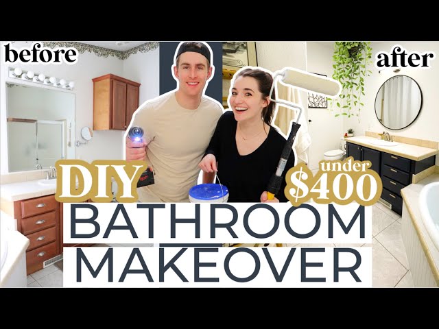 DIY BATHROOM RENOVATION *Budget-Friendly!* Master Bathroom Makeover Under $400 | HOUSE TO HOME EP 1