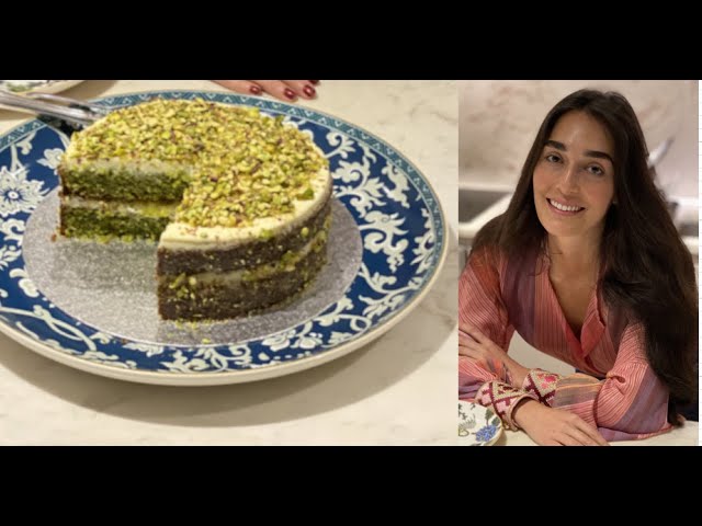Persian Pistachio & Cardamom Cake by London's Rosewater Bakery