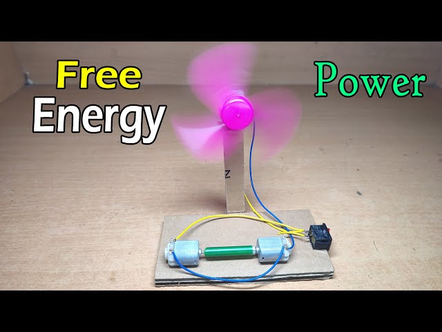 How To free Energy DC Motor Power | Mini Fan