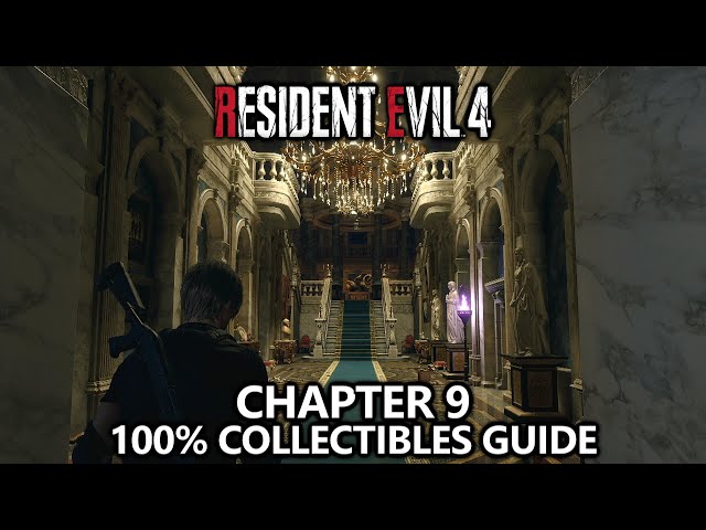 Resident Evil 4 - All Collectibles - Chapter 9 (Treasures, Castellans, Weapons, Upgrades, Recipes)
