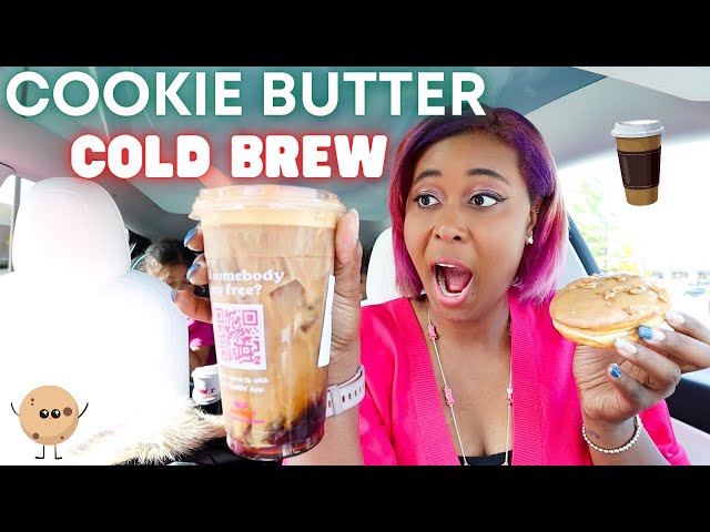 Cookie Butter Cold Brew Taste Test! | Trying Dunkin Donuts Holiday Drinks 2022