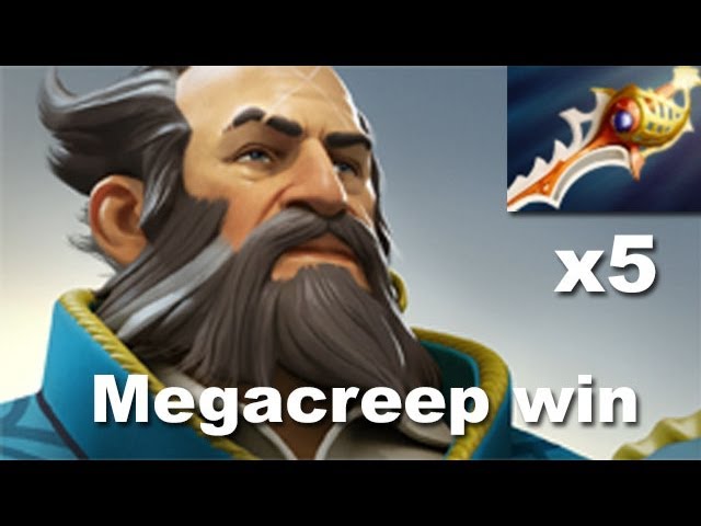 Kunkka 5 Rapiers Win vs Megacreeps Nexus Pisyha Dota 2