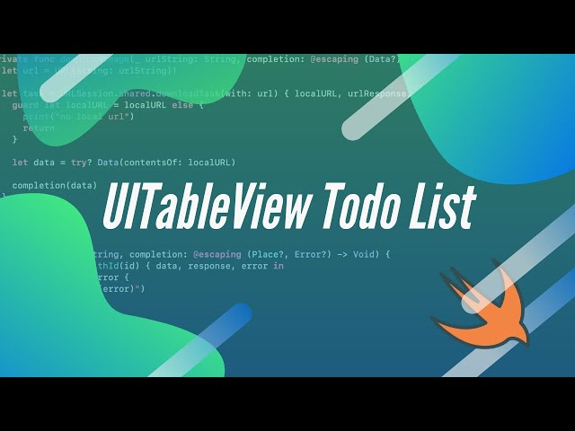 UITableViews | Making an iOS Todo List App with Swift