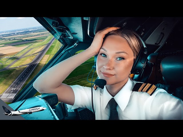 BOEING 737 GUSTY LANDING Amsterdam Schiphol Airport RWY27 | Cockpit View | Life Of An Airline Pilot