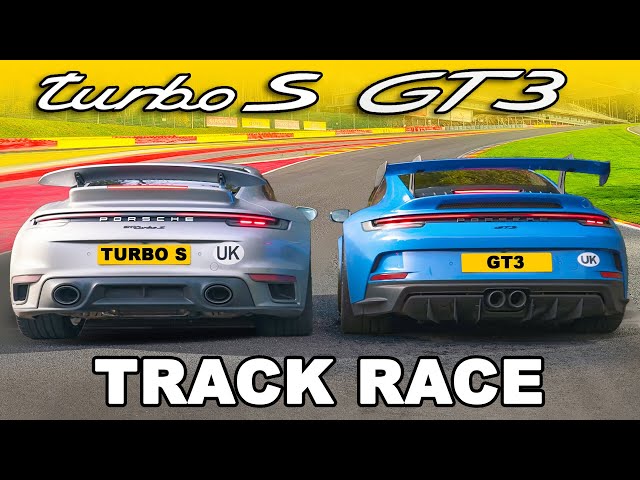 Porsche 911 Turbo S v 911 GT3: TRACK RACE