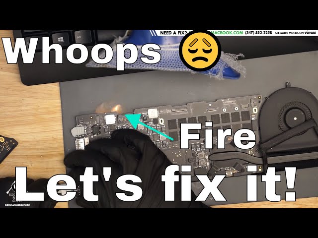 A1502 Macbook logic board repair, CHGR_DCIN & burned D7105