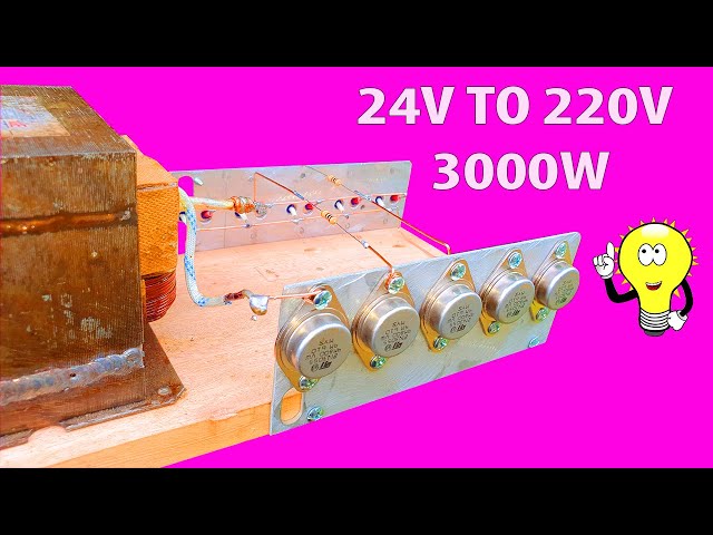How to make a simple inverter 3000W, 24 to 220v 2N3055, creative prodigy #87