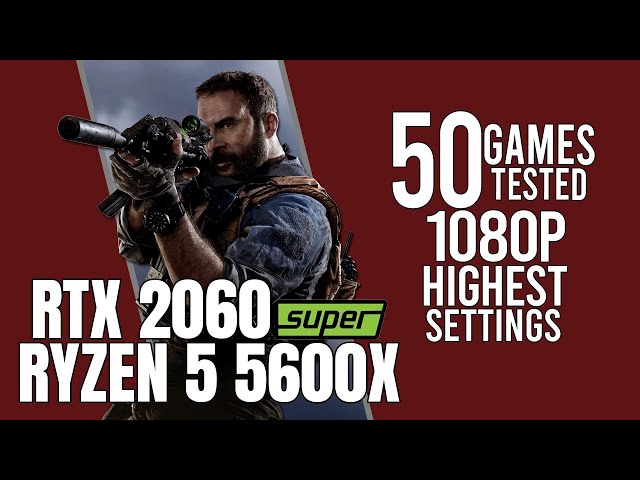 RTX 2060 Super + Ryzen 5 5600x | 50 games tested | highest settings 1080p benchmarks!