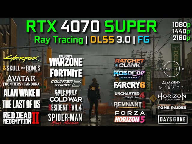 RTX 4070 SUPER + RYZEN 7 7800X3D | Test in 25 Games | 1080p - 1440p - 4K | Detailed Test