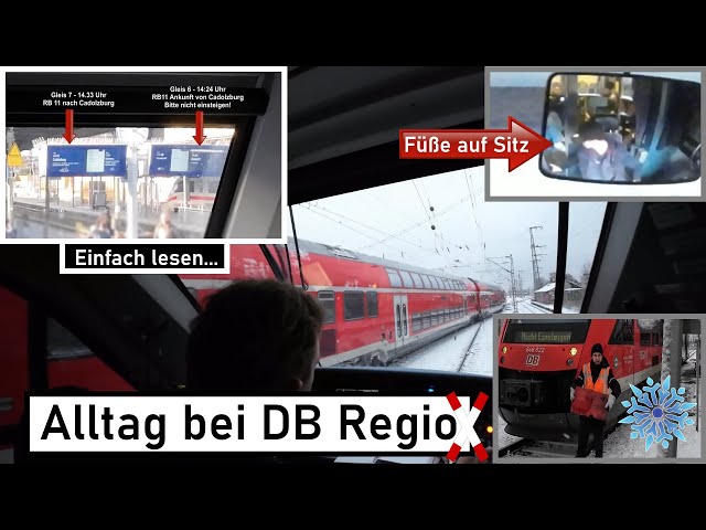 Sonstiger Alltag bei DB Regio | Gemütlichkeit und Verwirrung der Fahrgäste mit Wintereinbruch