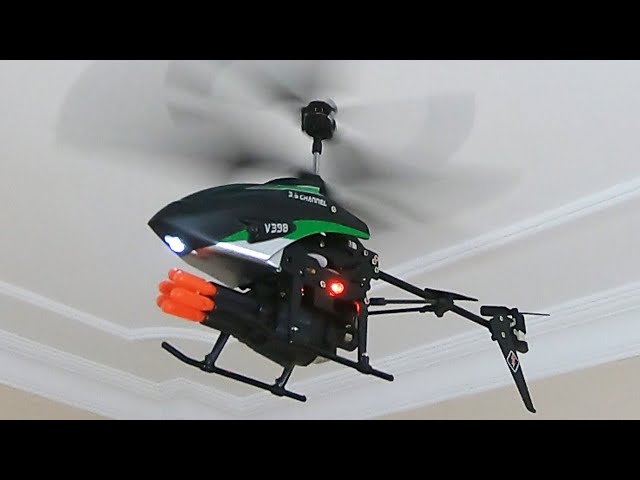 RC Helicopter with Functional Missile Launcher #machinegun #rocket