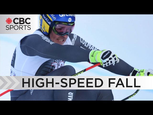 French Skier Crashes, Breaks Legs in World Cup Downhill | WARNING: Graphic content | CBC Sports