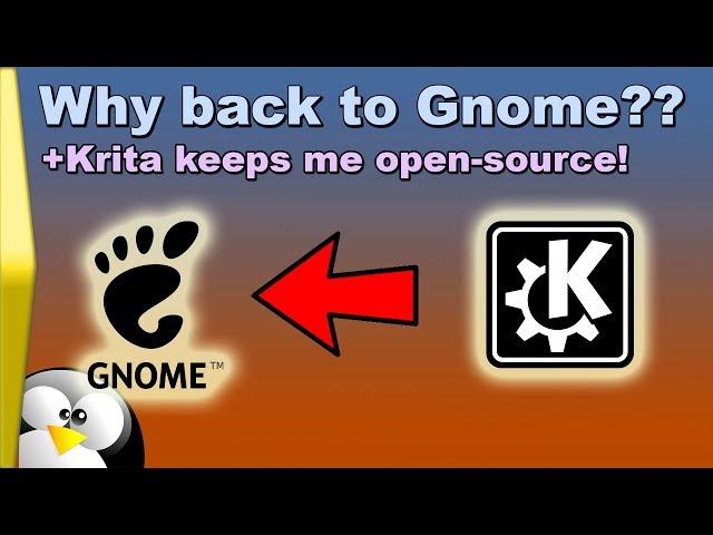 Back to Gnome... Plus, Krita saves the day!