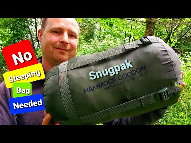 Snugpak hammock cocoon wrap around sleeping system great for cold winter camping,  Hammock camping.