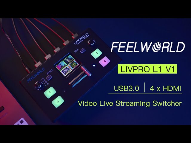 FEELWORLD LIVEPRO L1 V1 Multi Camera Video Switcher Easy to Use Fast to Live Streaming