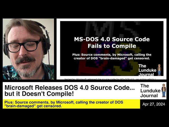 Microsoft Releases DOS 4.0 Source Code... but it Doesn't Compile!