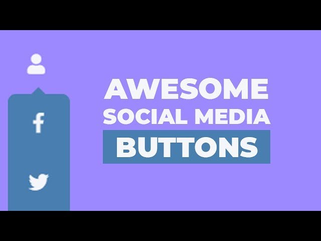 Awesome Social Media Buttons Using HTML CSS & JQuery