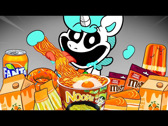 Delicious Convenience Store ORANGE Food Mukbang CraftyCorn |POPPY PLAYTIME CHAPTER 3 Animation |ASMR
