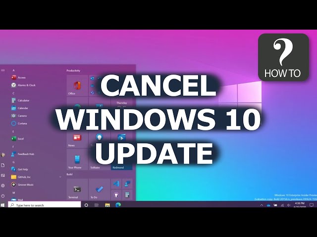 Windows 10 Update Cancel. Restore PC after Update