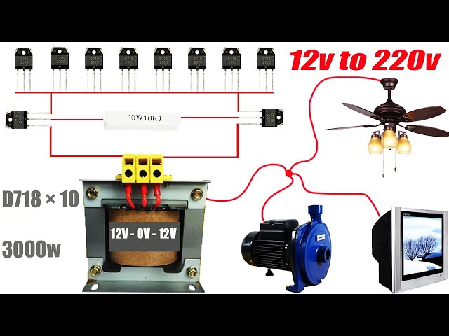 How to make a simple inverter 2500W,  D718 , creative prodigy #5