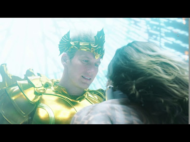 Aquaman 2018 Arthur as a captive in front of Ocean Master 1080p HD Clip