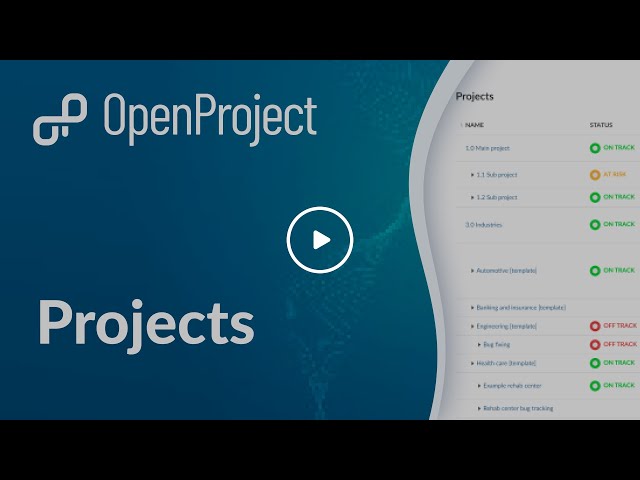 OpenProject Projects Introduction