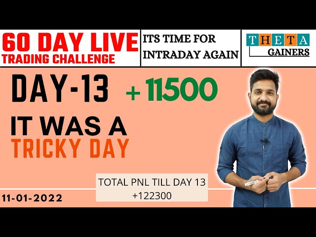 Day 13 | 60 Day Intraday live trading challenge | Theta Gainers