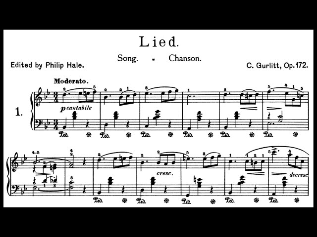 Cornelius Gurlitt Op. 172, No. 1: Song (Lied)  Sheet Music