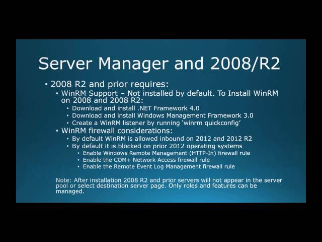 70-410 Objective 2.3 - Configuring Windows Remote Management Lecture Notes