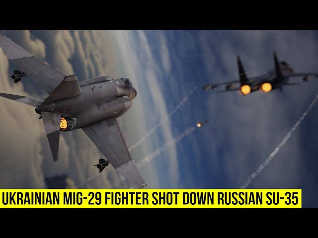 MiG-29 fighter of the Air Force of Ukraine shot down a Russian Su-35 fighter jet