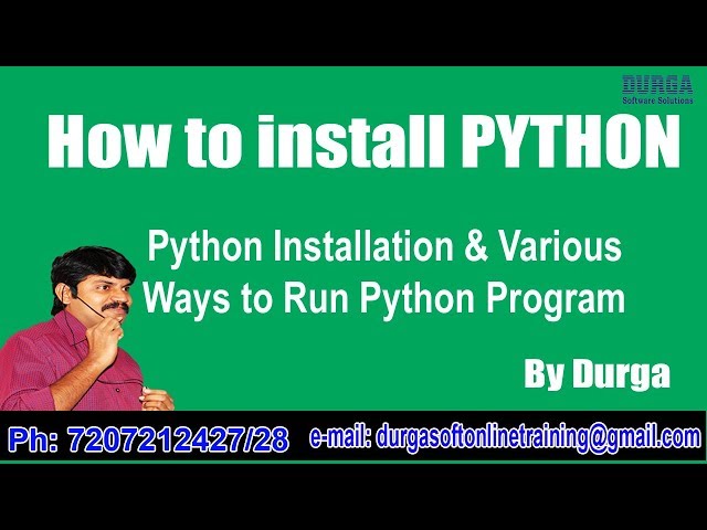 Learn Python||Python Installation & Various Ways to Run Python Program On 15-04-2018