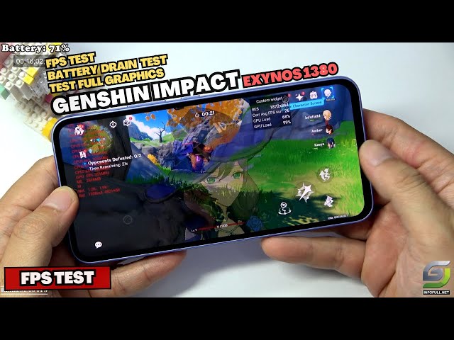 Samsung Galaxy A54 5G test game Genshin Impact | Low, Lowest, Medium, High and Highest 60 FPS