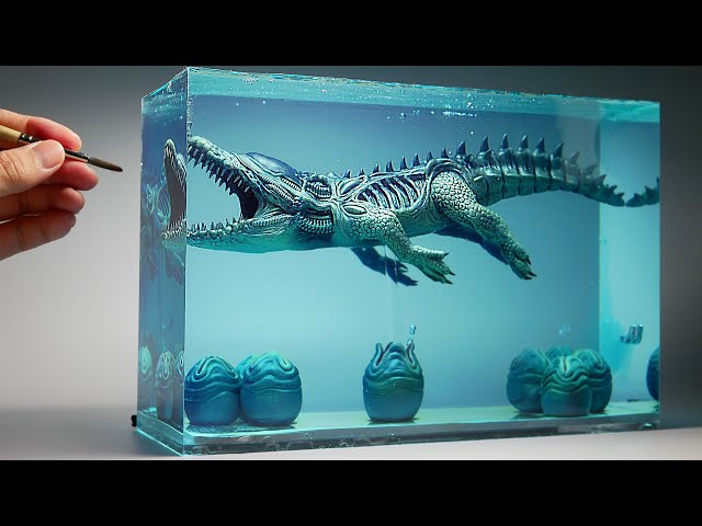 How to make Alien Crocodile in water tank diorama