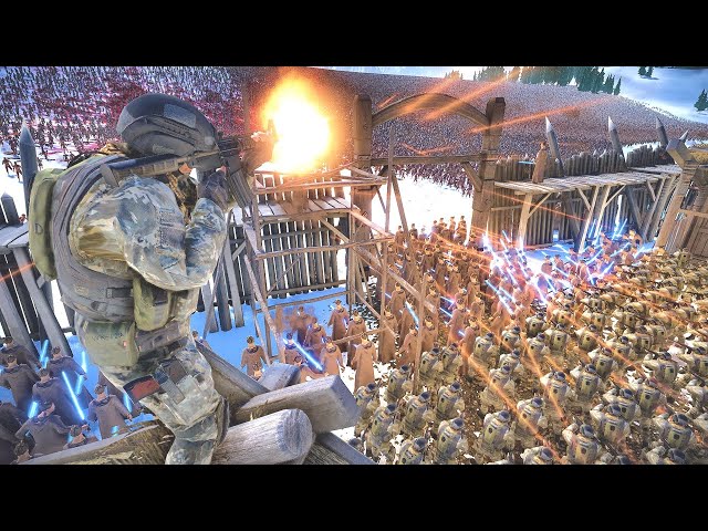 DEFENSE FORT BY JEDI & U.S. SPECIAL FORCES AGAINST 400,000 ZOMBIES - UEBS 2