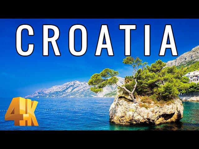 FLYING OVER CROATIA (4K UHD) - Relaxing Music & Amazing Beautiful Nature Scenery For Stress Relief