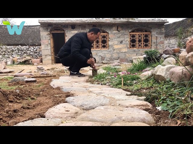 The man builds and renovates a house with stone in the countryside Part3 | WU Vlog