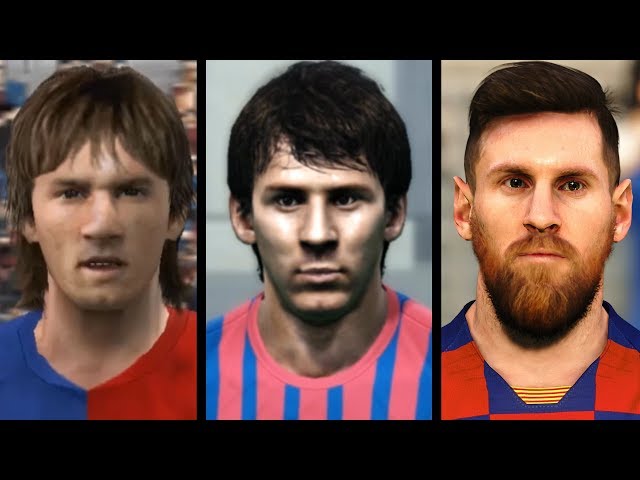 Lionel Messi evolution from PES 4 to PES 2020