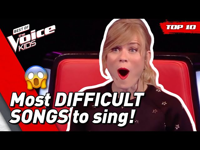 TOP 10 | The HARDEST SONGS to sing in The Voice Kids! 😵(part 1)