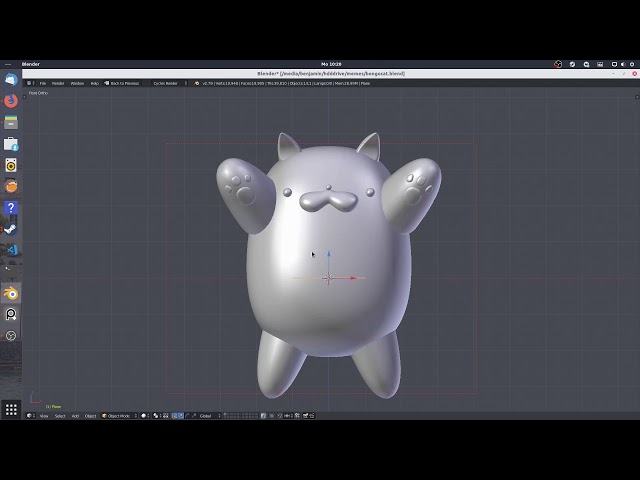 Bongocat 3D-Modeling timelapse