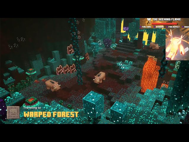 Going into the WARPED FOREST and killing an ANCIENT! In Minecraft Dungeons.