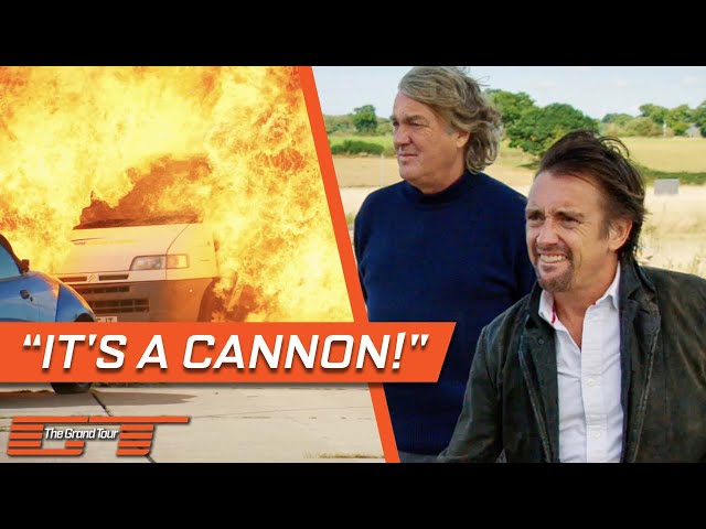 Richard Hammond Builds a Giant Car Cannon 🚘 #Shorts